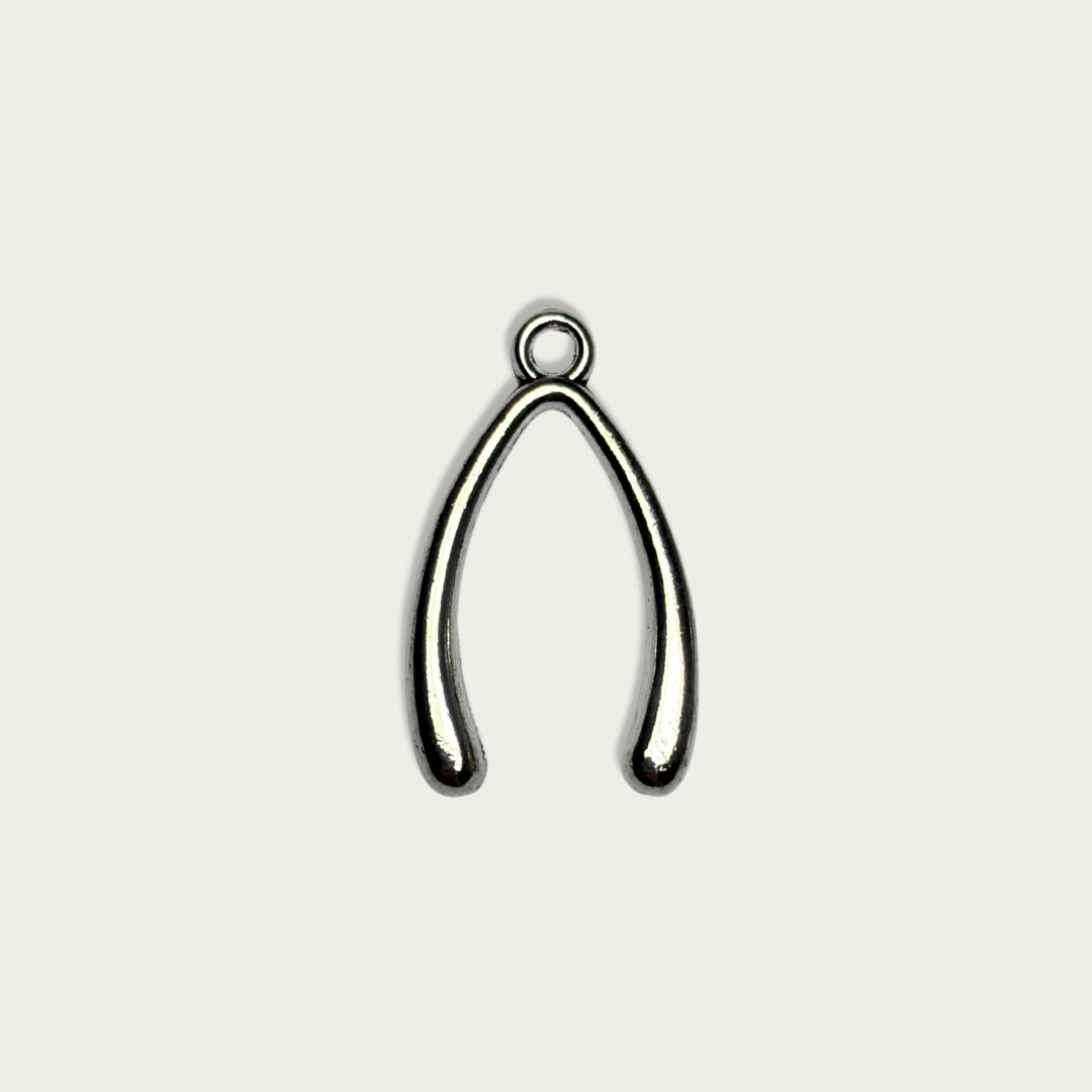 Wishbone Silver Charm