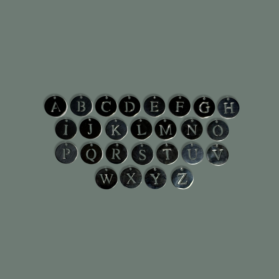Round Initial (A-Z) Charm