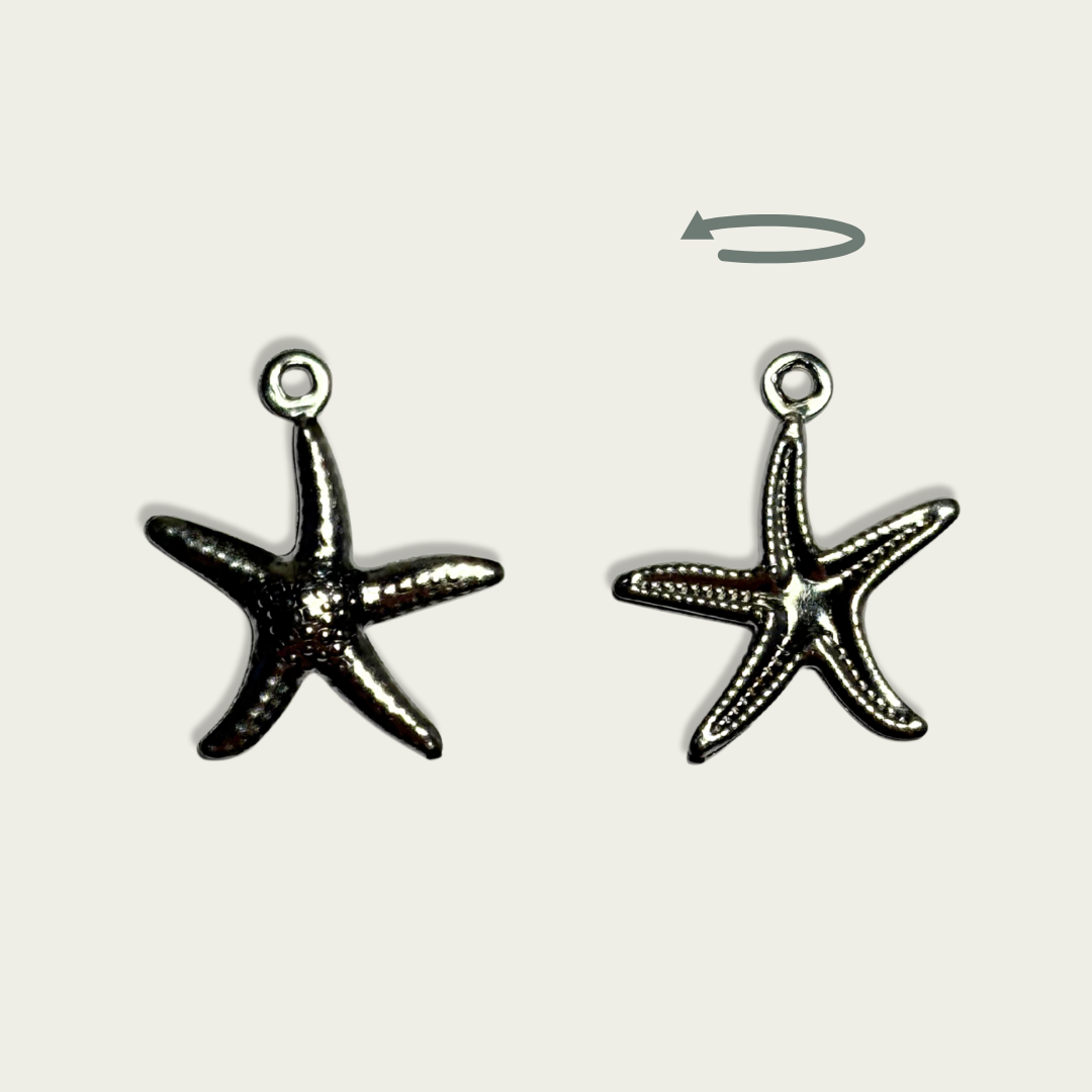 Starfish Silver Charm